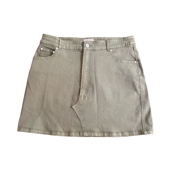 Pilcro Denim Mini Skirt in Sage Green - Picture 7 of 13